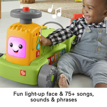 Fisher-Price Laugh & Learn 4-In-1 Farm To Market Tractor Ride-On Learning Toy For Baby & Toddlers