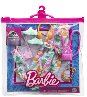 Barbie Clothing & Accessories Inspired By Jurassic World With 10 Outfit & Storytelling Pieces For Barbie Dolls