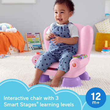 Fisher-Price Laugh & Learn Smart Stages Chair Electronic Learning Toy For Toddlers, Pink