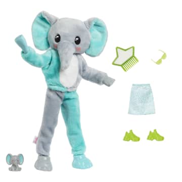 Barbie Cutie Reveal Muñeca Animales de la Selva Elefante