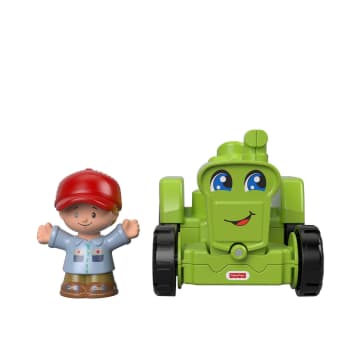 Fisher-Price Little People Helpful Harvester Tractor Vehicle & Farmer Figure For Toddlers - Image 5 of 6