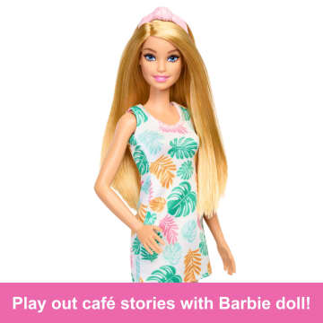 Barbie Cute ‘n’ Cozy Café Doll And Playset, 21 Accessories With Color Change Teapot