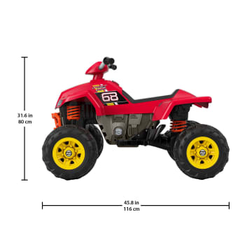 Power Wheels Hot Wheels Ride-On Racing ATV With Multi-Terrain Traction For Off Road, Child 3Y+