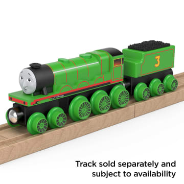 Thomas & Friends Wooden Railway Henry Engine And Coal Car - Imagen 4 de 6