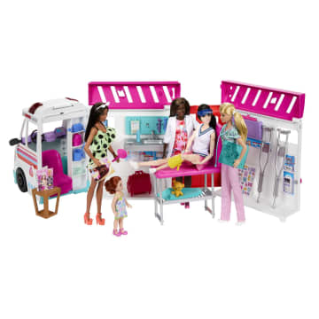 Barbie Toys, Transforming Ambulance And Clinic Playset, 20+ Accessories, Care Clinic - Image 1 of 6