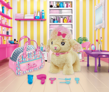 Barbie Stuffed Animals, Poodle With themed Purse And 6 Accessories, Salon Pet Adventure - Imagen 2 de 6