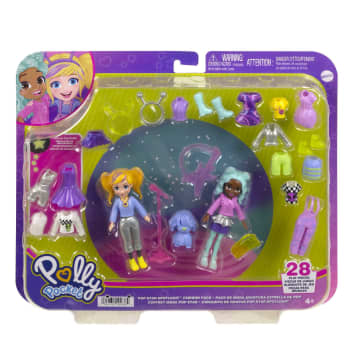Polly Pocket 2 Dolls And 25 Accessories, Color-Change Seashine Mermaid Fashion Pack