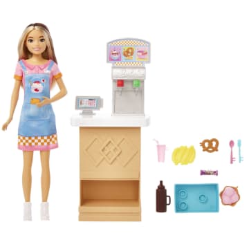 Barbie Toys, Skipper Doll And Snack Bar Playset With Color-Change Feature And Accessories, First Jobs