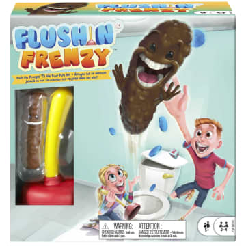 Flushin' Frenzy Kids Game, Toilet Launches Poop For Silly Fun On Game Night And At Parties