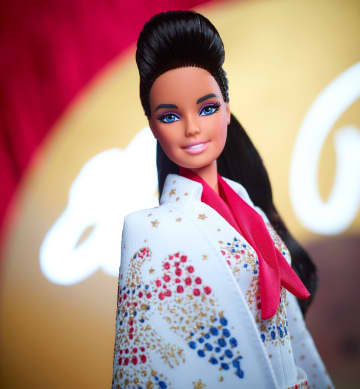 Barbie Signature Elvis Presley Barbie Doll (12-In) Wearing “American Eagle” Jumpsuit