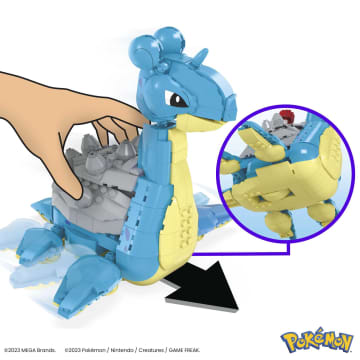 MEGA Pokémon Figurine Articulée Lokhlass, 527 Pces, Pour enfants - Image 3 of 5