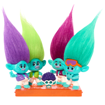 Dreamworks Trolls Band TogeTher Brozone On Tour Small Dolls Set With Stand, Collectible Toy - Image 3 of 3