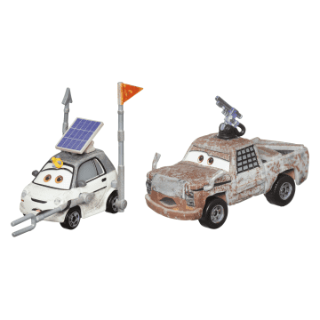 Cars de Disney y Pixar Diecast Vehículo de Juguete Paquete de 2 de Camión RW & Auto EV
