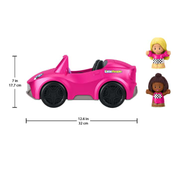 Fisher-Price Little People Barbie Convertible Toy Car With Music Sounds & 2 Figures For Toddlers