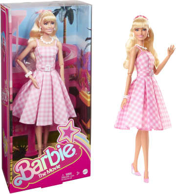 Barbie Film Poupée de Coll. Robe de Guingan Rose, Margot Robbie