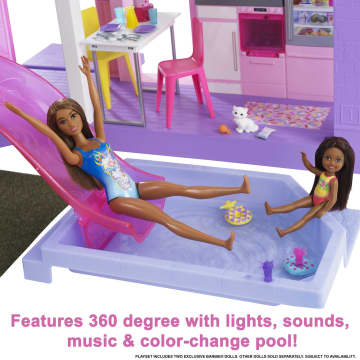 Barbie Dreamhouse (3.75-Ft) Dollhouse With Pool, Slide, Elevator, Lights &  Sounds 