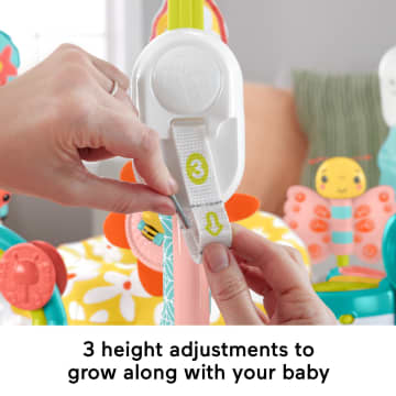 Fisher-Price Baby Bouncer Blooming Fun Jumperoo Activity Center With Music & Lights - Imagen 5 de 6