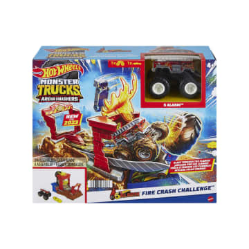 Hot Wheels Monster Trucks Arena Smashers 5-Alarm Fire Crash Challenge Playset With 1 Vehicle - Imagen 6 de 6
