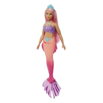 Barbie Fantasía Muñeca Sirena Aleta Naranja - Imagen 1 de 4