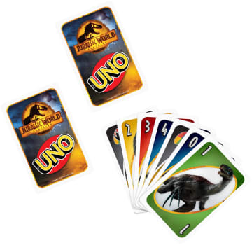 UNO Jurassic World Dominion Card Game With Movie-themed Deck