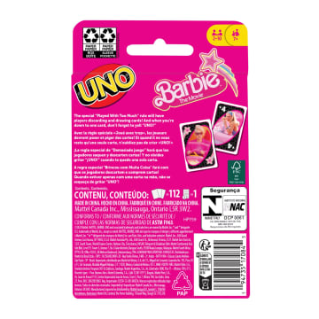 UNO Barbie Jeu de Cartes Inspiré du Film