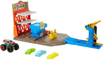 Hot Wheels Monster Trucks Pista de Brinquedo Estação de Explosão