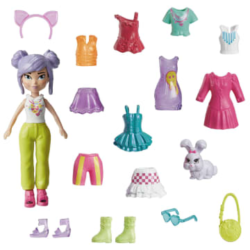 Polly Pocket Conjunto de Brinquedo Pacote de Modas Médio Color Pop