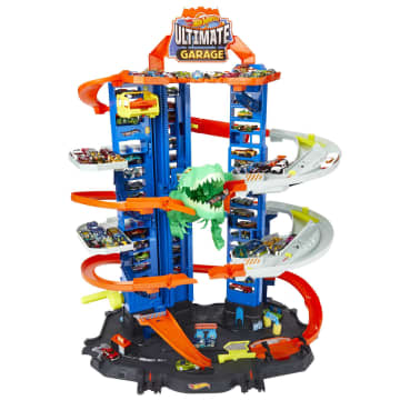 Hot Wheels Track Set And 2 Toy Cars, City Ultimate Garage Playset, Parking For 100+ Cars