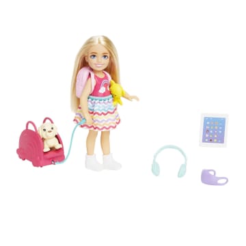 Barbie® Toys, Chelsea™ Doll and Accessories, Travel Set With Puppy