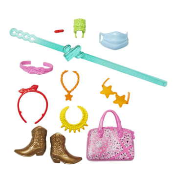 Barbie Accessories Travel Pack With 11 Storytelling Pieces For Barbie Dolls