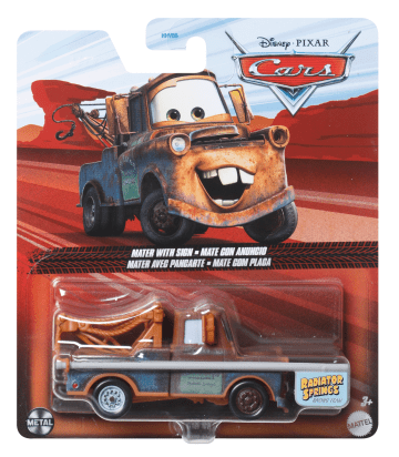 Carros da Disney e Pixar Diecast Veículo de Brinquedo Mate com Pôster