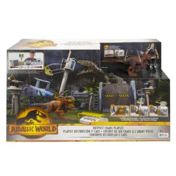 Jurassic World Dominion Outpost Chaos Playset Build & Destruct 4 Years & Up