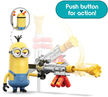 Minions: The Rise Of Gru Cheese Blaster Kevin Action Figure Toy For 4 Year Olds & Up
