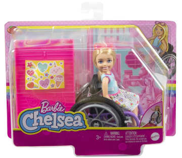 Barbie Chelsea Poupée Blonde et Fauteuil Roulant, 3+ Ans - Imagen 6 de 6