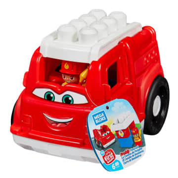 MEGA BLOKS Freddy Fire Truck Fisher-Price Toy Blocks With 1 Figure (6 Pieces) For Toddler