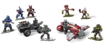 MEGA Halo Small Vehicles Collection, Building Toys With Poseable Micro Action Figuresr Vehicles Collection, Collectible Building Toys