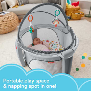 Fisher-Price On-the-Go Baby Dome Portable Bassinet And Play Space With Toys, Whimsical Forest - Image 2 of 6