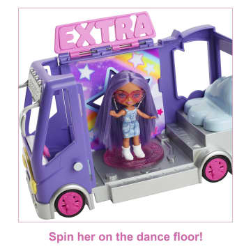 Barbie Extra Mini Minis Tour Bus Playset With Doll, Expandable Vehicle, Clothes And Accessories