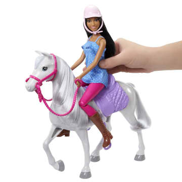 Barbie Doll And Horse With Saddle, Bridle And Reins, Gift For 3 To 7 Year Olds