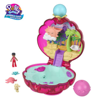 Polly Pocket Sparkle Cove Adventure Beach Compact Playset With Micro Doll, Accessories & Surprise - Imagen 2 de 6