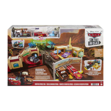 Disney And Pixar Cars On the Road Radiator Springs Tour Playset, 2 Toy Cars