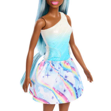 Barbie  Poupée Licorne, Cheveux Bleus, Tenue Ombrée et Accessoires - Image 3 of 6