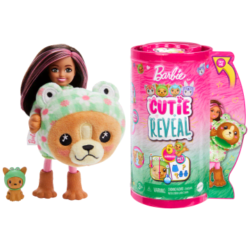 Barbie Cutie Reveal Costume-themed Series Chelsea Small Doll & Accessories, Puppy As Frog - Image 1 of 6