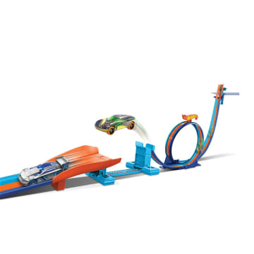 Hot Wheels Action Ultra Hots Downhill Loop Jump Track Set With 2 Cars