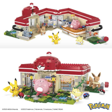 MEGA Pokémon Building Toy Kit, Forest Pokémon Center (648 Pieces) With 4 Action Figures - Imagen 5 de 6