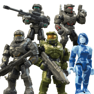 Mega  Halo  Coffret de Construction  Warthog Fleetcom, 5 Figurines