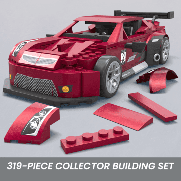 MEGA Hot Wheels Cadillac Ats-V R Vehicle Building Toy Kit (319 Pieces) For Collectors