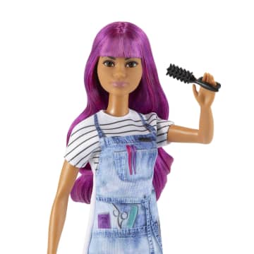 Barbie Career Salon Stylist With Purple Hair And Accessories, Fashion Doll