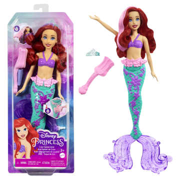 Disney Princesa Muñeca Ariel Cabello Cambios Sorpresa - Imagem 1 de 6