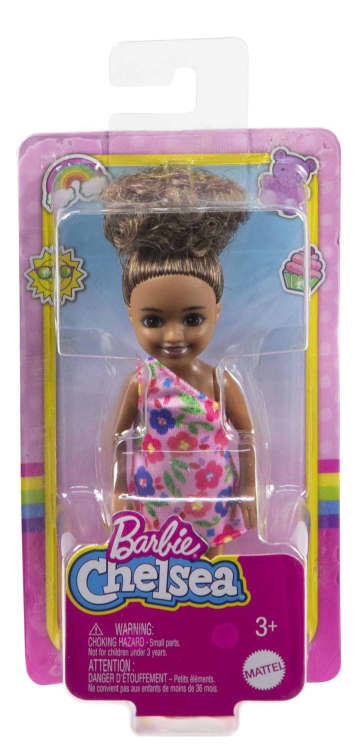 Barbie Chelsea Doll (Brunette) in Flower-Print Dress, For 3 Year Olds & Up